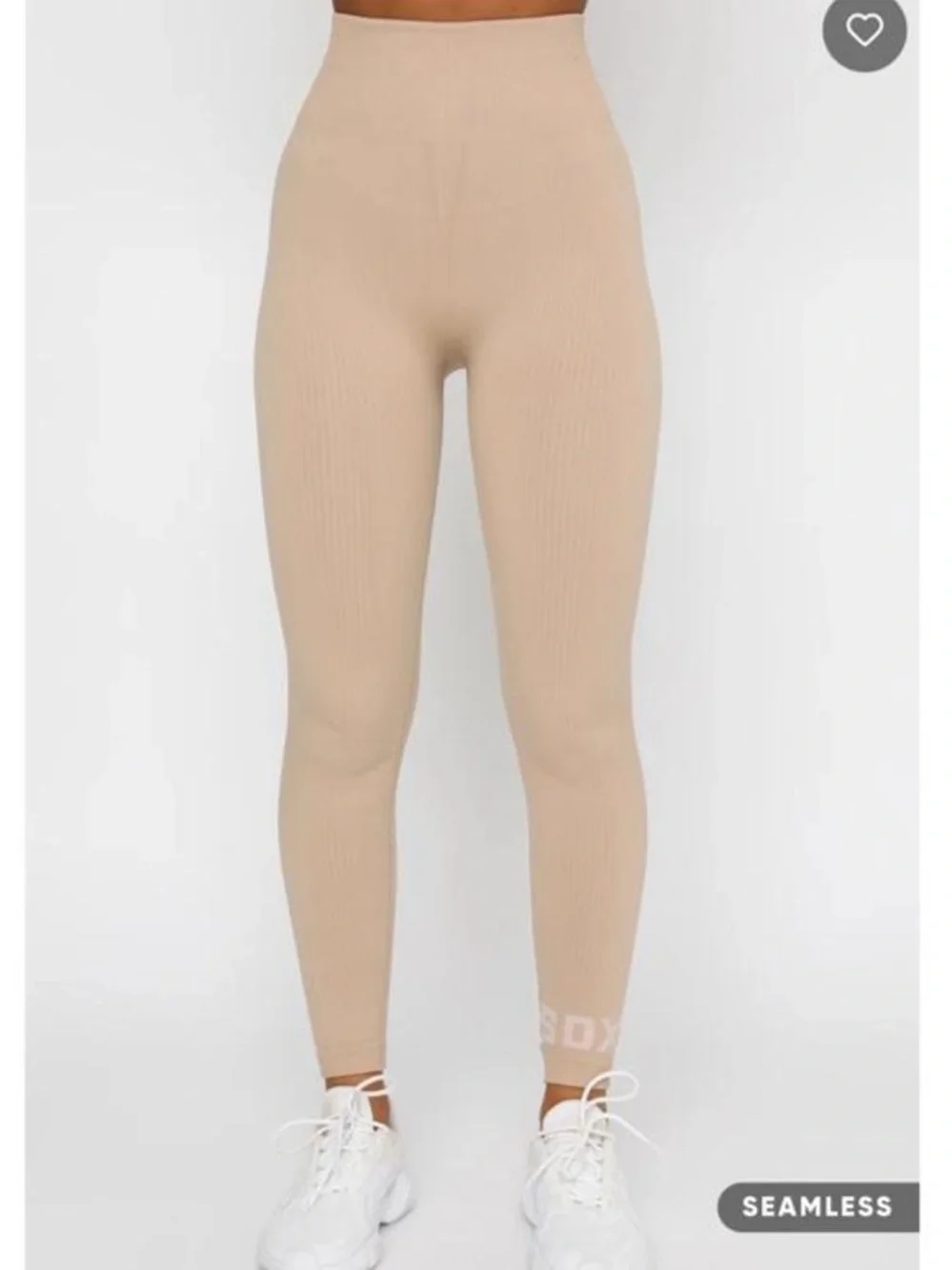 White Fox Boutique Coffee Date Seamless High-Waist Leggings in Sand